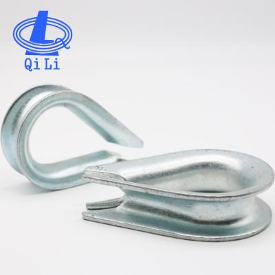 China Wire Rope Terminal Fittings Hardware Rigging DIN6899 Galvanized Steel Wire Rope Thimble for sale