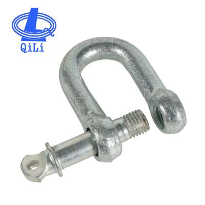 China Heavy Industry Grade 316 / 304 Stainless Steel Shackle Hot Forged D Shackle Type for sale