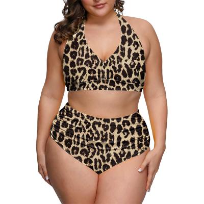 China Julysand breathable plus size swimwear for women fashion bikini leopard print women swimwear wholesale for sale