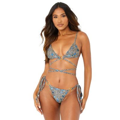 China Women's Julysand Leopard Print Brazilian Bikini Girl's Breathable Hot Sexy Bikini for sale