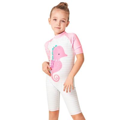 China Julysand Toddler Girls Zipper Swimwear Kids Swimwear Eco-Friendly Breathable Kids Swimsuit Rash Guard for sale