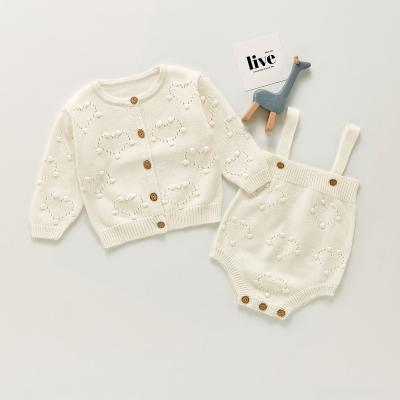 China 5991 Autumn Knitted Cotton Cardigan Sweater Toddler Sleeve Jackets Breathable Baby Girls Clothes Cardigan Long Kids Outerwear Clothing Coat for sale