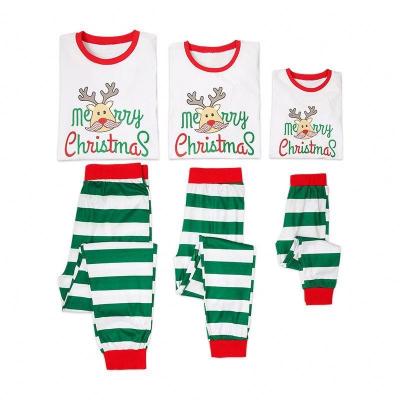 China 3387 Christmas Casual Pajamas Set Deer Tops And Long Pants Sleepwear For Family Baby Clothing Toddler Kids Baby Boy Outfits Clothes for sale