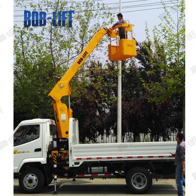 China TRUCK CRANE Boom Lifting Truck Mounted Street Light Crane for sale