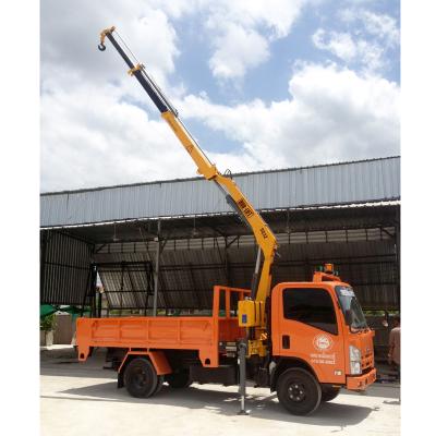 China TRUCK CRANE 3.2 Ton China Hydraulic Mobile Small Mini Used /New Articulation Folding Boom Lorry Truck Mounted Crane Manufacturer For Sale SQ4SA2 for sale