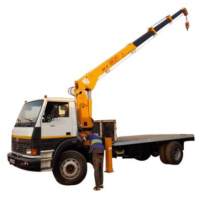 China TRUCK CRANE Bob Lift Hydraulic Telescopic Boom Truck Mounted Crane Trade China Crane Manipulator for sale