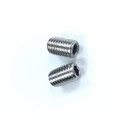 China 201 stainless steel flat hex socket piont set screws for sale