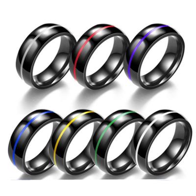 China CLASSIC Custom Titanium Black Ring With Many Color for sale