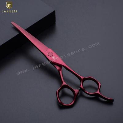 China Barber Scissor Hair Scissors Colorful With Red Coated Scissors Customized Logo Hairdressing Scissors Barber Scissors for sale