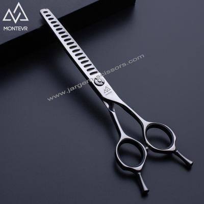 China Sustainable Dog Grooming Scissors Thinning Scissors 6.5 Inch Pet Grooming Scissors 18 Teeth for sale