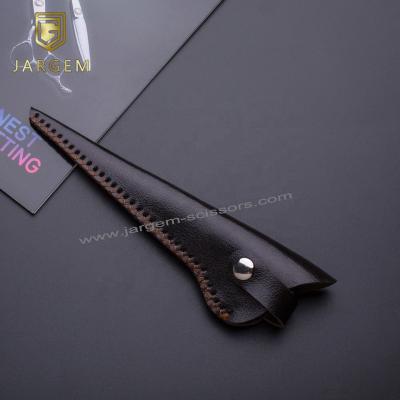 China Custom Genuine Leather Hair Scissors Holder Salon Tools Hairdressing Scissors Case Holster for sale