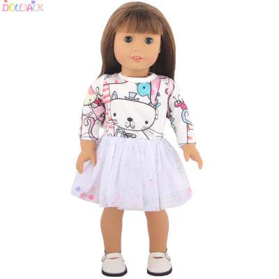 China Cartoon Toy Amazon Newest Arrival Cat Model 18 Inch American Girl Doll Dress for sale