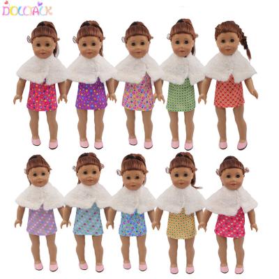 China Amazon Doll Clothes Hot 18 - Inch American Lady Shawl Princess Temperament Pink Short Skirt Doll Clothes for sale