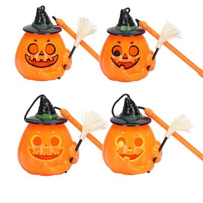 China Newest Amazon Hot Sell Cartoon Toy Jack-o-lanterns For Halloween Broom Light Up Set for sale