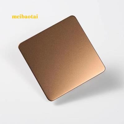 China Rose Gold PVD Color Coating Standblast Stainless Steel Sheet decoration plate à venda