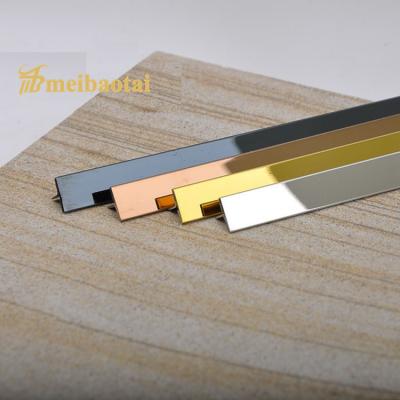 China V fugte externe Edelstahl-Fliese trimmen Größen-goldenes überzogenes T6 X 2048mm zu verkaufen