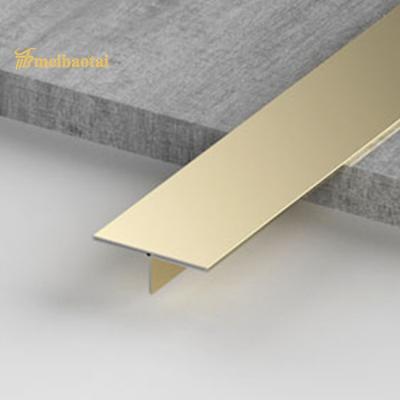 China 304 Decorative T Slot Stainless Steel Tile Trim Color Hairline Finish for sale