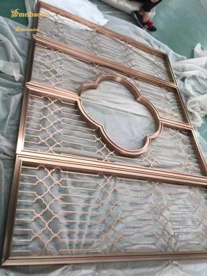 China 201 304 Color Hairline Stainless Steel Room Divider Hotel Decoration for sale