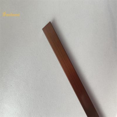 China Schlitz Profilm Champagne Stainless Steel Tile Trims 0.6MM Stärke-U zu verkaufen