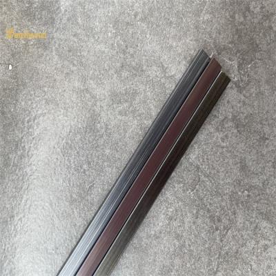China U Shape Stainless Steel Tile Trim Black Hairline Finished Length 2438-3048MM for sale