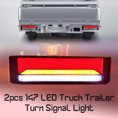 China As Picture 2pcs 147 LED Waterproof Rear Stop RV Kit RV Signal Light Turn Signal Reverse Light 2pcs 147 LEDs For Truck Trailer for sale