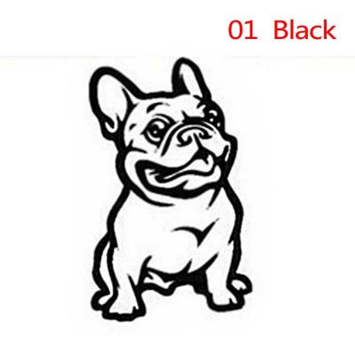 China Fashion Car Styling Creative Black French Bulldog Car Stickers And Decals Funny Cute Car Door Window Bumper Car Styling Vinyl #279802 for sale