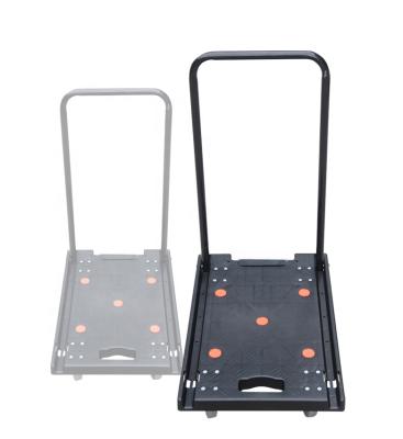 China Airport Ground Support Equipment Japan PU Four Wheels Plastic Folding High Quality Warehouse Handling Platform Foldable Hand Truck for sale