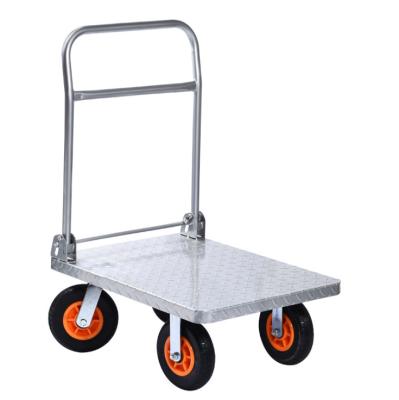 China Airport Ground Support Equipment Heavy Duty Metal Platform Truck Folding Hand Industrial Steel Cart for sale