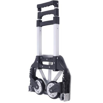 China Portable Foldable Aluminum Handcart Multifunctional Light Weight Luggage Trolley With 2 Wheels Hand Trolley for sale