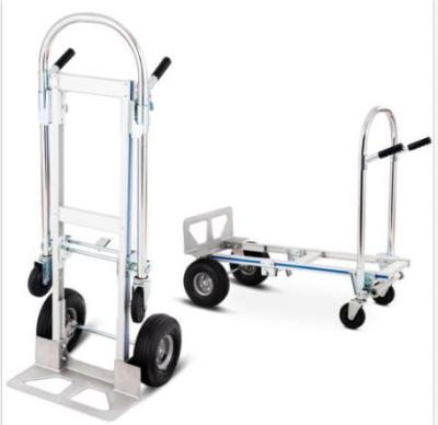 China Handcart 3 in 1 Hand Truck 1000LBS Capacity 2 Wheel Convertible Cart and 4 Wheel Hand Cart for sale