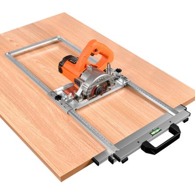 China 4 Inch Woodworking Circular Saw Guide Low Edge Cutting Board Tool Double Wood Saw Edge Trimmer Set Guide for sale