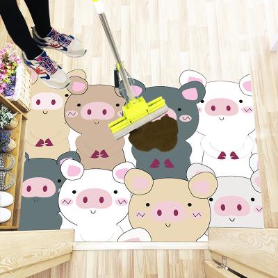 China Cute Rectangle Design Kids Play Mats Floor Rugs Leather Waterproof Kids Blankets Carpet Colorful Animals Custom for sale