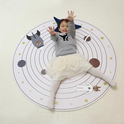 China Kids Play Mat Soft PU Leather Floor Mats Recycled Leather Play Mat Mat For Baby Changing Vegan for sale