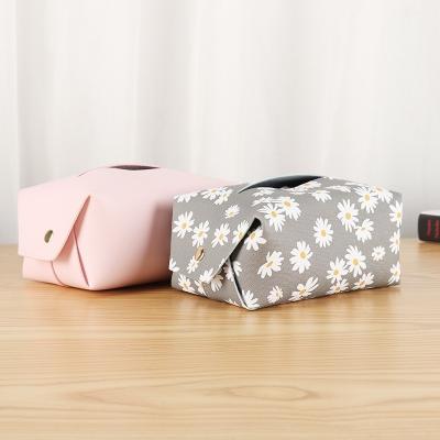 China 2021 style luxury custom made bathroom decoration tissue box waterproof modern household plastic storage box for sale