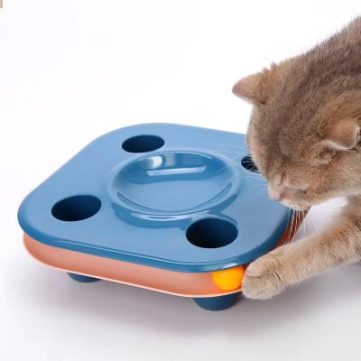 China Polypropylene Amusement Feeder Dog and Cat Bowl Slow Interactive Turntable Cat Bowl for sale