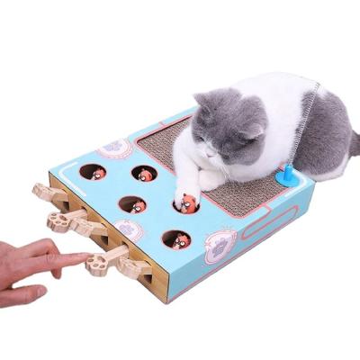 China Viable New Design Popular Color Pets Cat Scratcher Board Toys Flat Wooden Cat Scratcher Board for sale