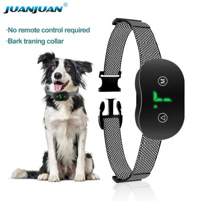 China Smart Dog Harness Dog Training Collar Waterproof Bark Anti No Barking Rechargeable Pets Collar Dog Training Collar for sale