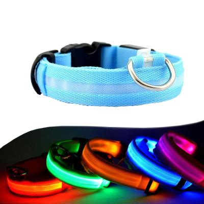 China Viable Led Rechargeable Dog Collar Light USB Flashing Lights Dog Collars Glowing In Dark for sale