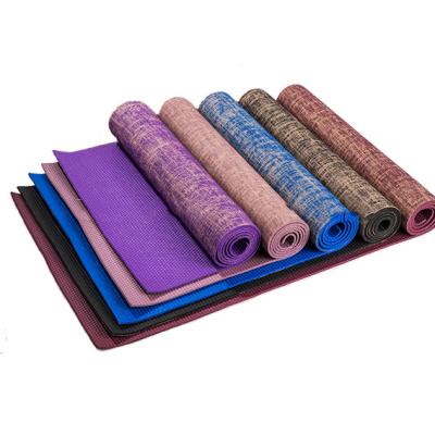 China New Hot Sale Style Virson PVC Jute Eco-Friendly Outdoor Anti-slip PVC Jute Yoga Mat Washable Mat for sale