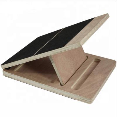 China Eco-friendly Wood Slant Calf Slope Fitness Board Adjustable Stretch Slope Board for sale