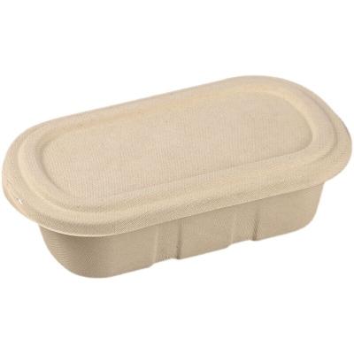 China Pulp Bowl Salad Fast Food Box Environmentally Friendly Degradable Disposable Slotted Bowl for sale