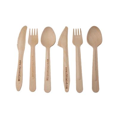 China Can be customized wooden knife and fork birch environmental protection soft edge does not hurt hands can be custom size for sale