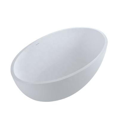 China European Hot Selling Eco-friendly PG Caststone Bathroom Stone One Person Soaking Free Standing Bathtub Solid Outdoor Bathtub for sale