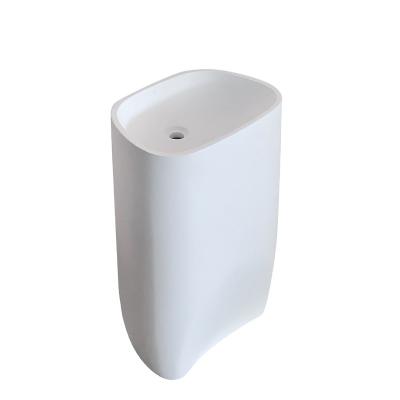 China PG Caststone Design Pedestal Wash Basin Basin Contemporary Luxury Irregular Artificial Stone Sink Eco-friendly Wholesale Price for sale