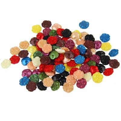 China Rose Plastic Buttons Garments Accessories 15MM high quality workable for DIY sewing crafts 100 PCs/bag for sale