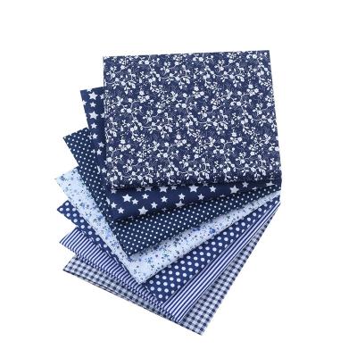 China breathable & Eco-friendly Dark Blue Multicolor Fat Quarter Cotton Quilting Material Fabric For Sewing DIY Crafts for sale