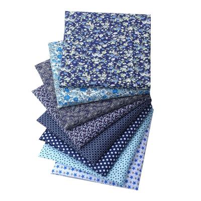 China breathable & Wholesale 8 Color Eco-friendly Quarter Blue Cotton Material Multicolor Quilting Fabric For Sewing DIY Crafts for sale