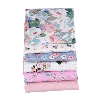 China breathable & Eco-Friendly Pink Twill Floral Printed 100% Cotton Fabric for DIY Baby Bedding Sewing for sale