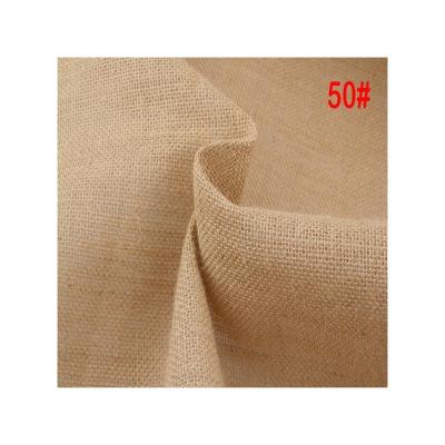 China Eco-friendly High Quality Natural Style Jute DIY Cloth Canvas Fabric for Decoration Window Office Home Crafts for sale