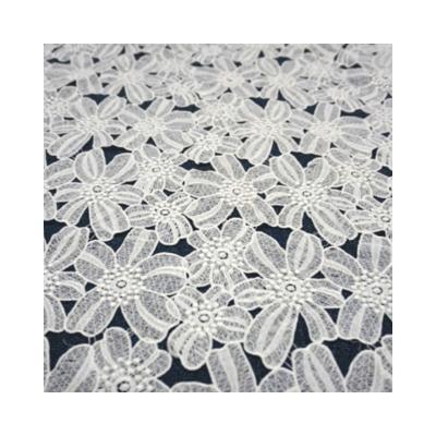 China Sustainable Large Sheet Embroidered 100% Polyester To Lace Water Soluble Fabric Suitable For DIY Sewing Home Decoration for sale